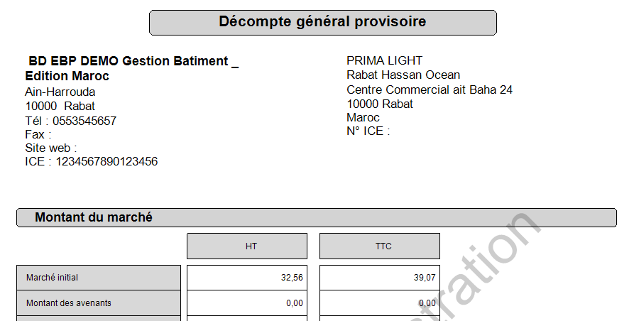 Editer un général définitif (DGD) dans EBP Bâtiment EBP